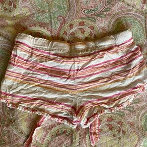 Old Navy Pink and White Striped Shorts